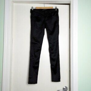 David Bitton True Vintage Black Shiny Skinny Stretch Jeans Made in L.A. Sz 28